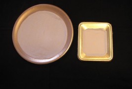 Platos borde dorado x unid.